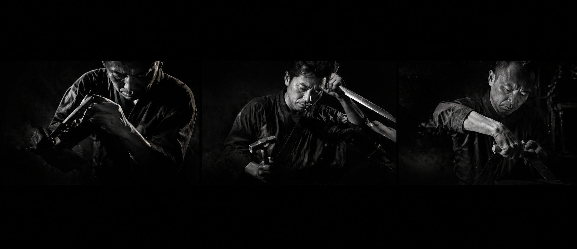 Three master artisans of OHZAWA